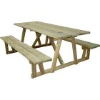 Table pique-nique bois extérieure autostable