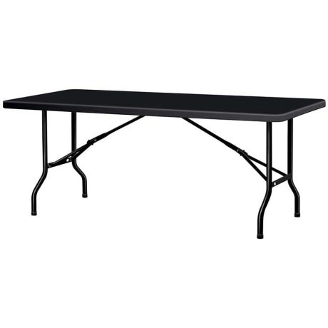 Table pliante polyéthylène noire 183 X 76 cm