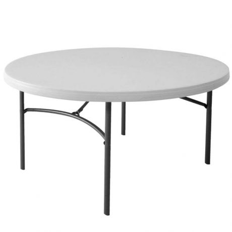 Petite table ronde blanche pour 4 personnes, petite table ronde pliante 