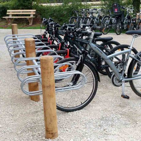 Support de stationnement pour vélos en métal d'extérieur en ac..