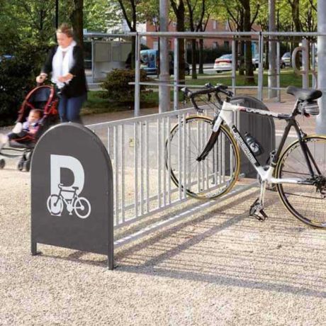 Râtelier vélo, 4056, acier galvanisé, 6 places, Support à vélos sûr  également pour VTT et E-Bikes, éprouvé dans la pratique, résistant aux  intempéries, Range vélo Système