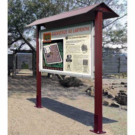 Vitrine Aluminium et Bois sur pieds