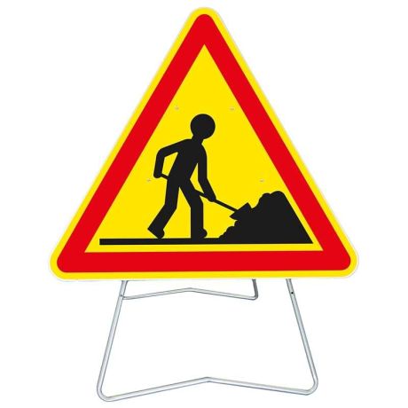 Panneau temporaire sur pied Travaux AK5