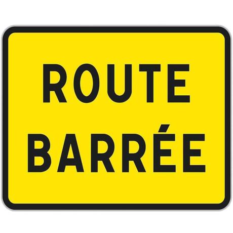 Panneau temporaire sur pied Route Barrée KC1