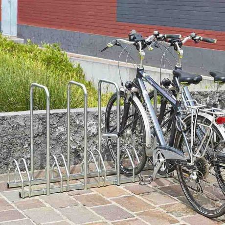 Support vélo en ligne 3 arceaux - 6 vélos