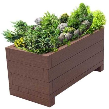 Jardinière rectangulaire matière recyclée