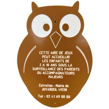 Panneau aire de jeux - Hibou