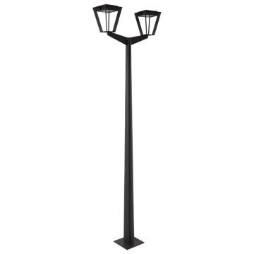 Lampadaire solaire double - Gris