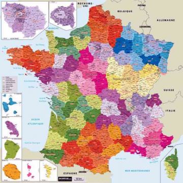 Carte de France éducative magnétique