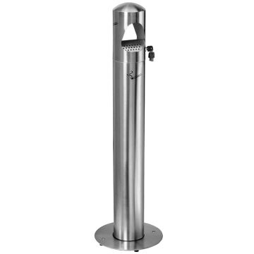 Cendrier colonne inox brossé