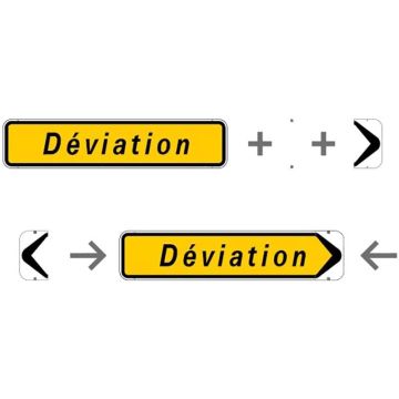 Panneau déviation mobile KD22a avec pointe amovible
