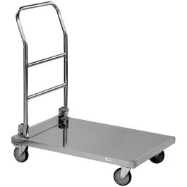 Chariot en inox KM, arceau rabattable, 100kg, 880x500 mm, 4